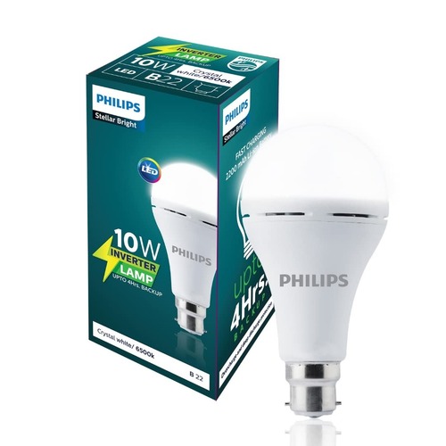 Energy Efficient Crystal White Color Dome Shape Plastic Philips Led Bulb, 10 Watt  Application: Light