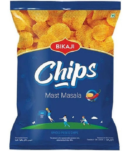 25 Grams Pack Size Crispy And Salty Rectangular Bikaji Mast Potato Chips Masala 
