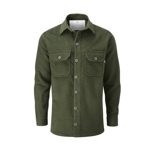 Casual Wear Mens Full Sleeve Green Cotton Shirt