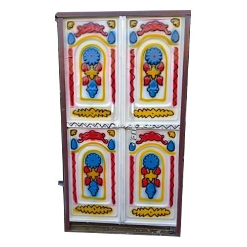 आयताकार आकार और 6-7 फीट ऊंचाई के साथ कलर कोटेड आयरन एंट्रेंस डबल डोर आवेदन: कमर्शियल