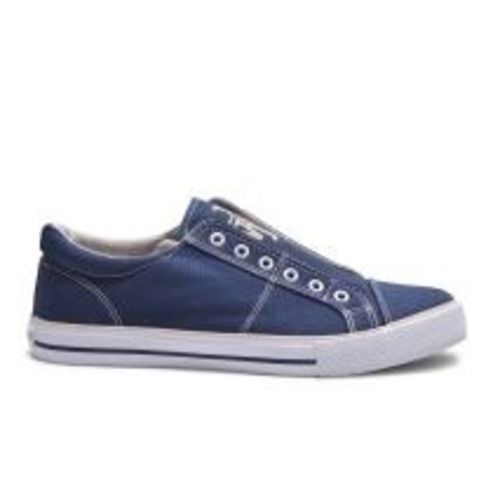 Breathable Comfortable Navy Colored Canvas Slip Type Sneakers Shoes For ...