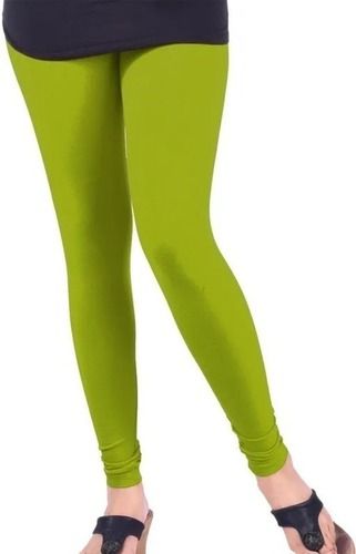 Indian 100% Pure Cotton Green Color Churidar Soft And Comfortable Cotton Leggings 