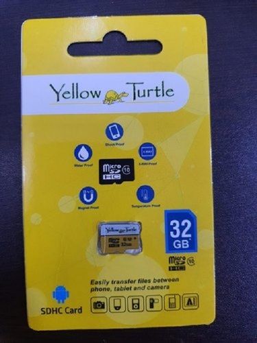 Heavy Duty Durable High Performance Yellow Turtle Micro Sd Card, 32Gb Body Material: Plastic