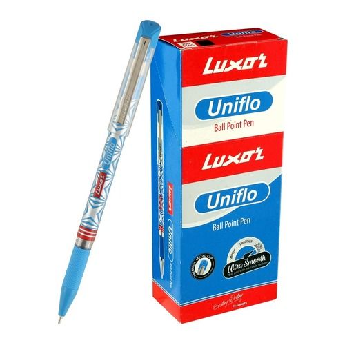 Luxor Uniflow Fine Tip And Perfect Grip Ball Blue Pen For Writing