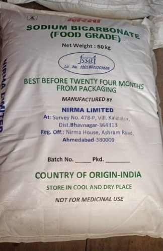 Non Toxic And Hygienically Processed Nirma Baking Soda With 50kg Weight Bag