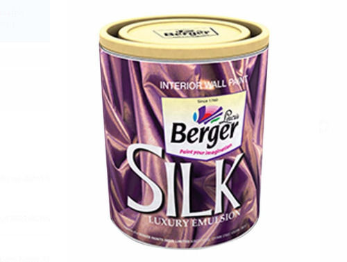 4 Liter High Sheen Liquid Water Based Berger Luxury Emulsion Silk For Interior  Application: Walls