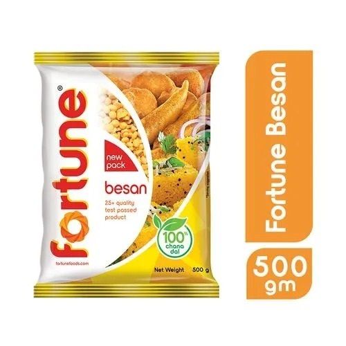 99.9 Percent Pure And Fresh Yellow Color Fortune Chana Dal Besan, 500 Gram Grade: A