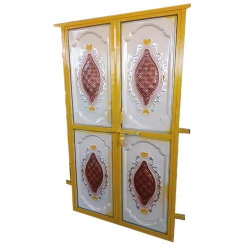 आयताकार आकार और 6-7 फीट ऊंचाई के साथ पेंट कोटेड डिजाइनर आयरन डबल डोर आवेदन: वाणिज्यिक