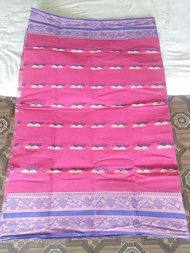 Multicolour Beautiful Stylish Breathable Designer Wear Pure Cotton Fabric Tant Saree For Women