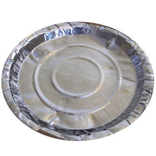 Plain Disposable Silver Foil Paper Plate, Size: 11 Inch