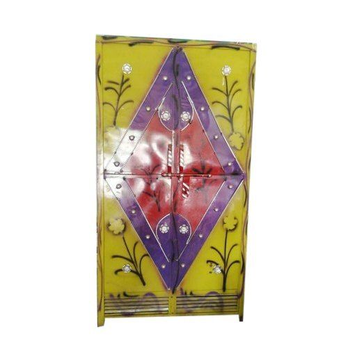 Residential Printed Iron Double Door With Rectangular Shape And 6-7 Feet Height, 6 Mm Thickness