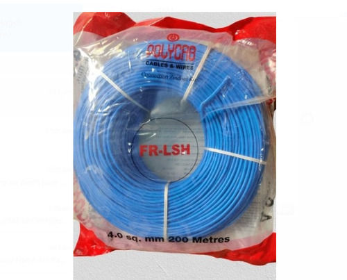 Size 4.0Sqmm Length 200 Mete Blue Pvc Insulated Copper Wires For Industrial  Cable Capacity: 20 Ampere (Amp)