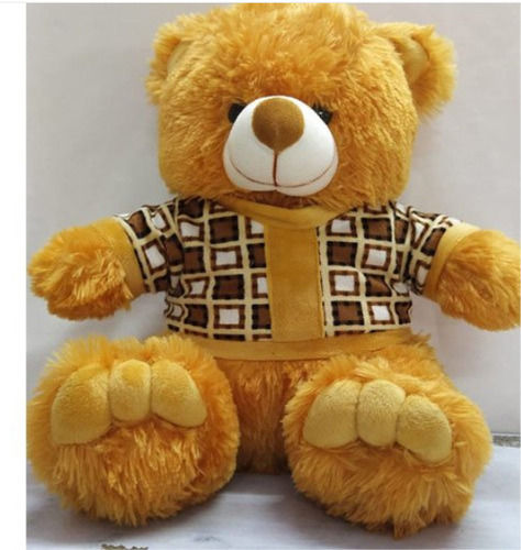 Plush 100 Percent Soft And Fully Flexible Brown Fur Teddy Bear Toy For Children