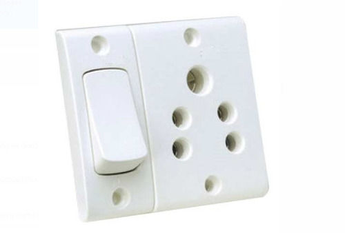 White Polycarbonate Current 16 Amp 5 Pin With 1 Switch Electrical Board Application: Indoor