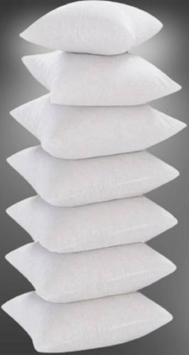 Pillow 38 Cm X 38 Cm Size Set Of 7 Square Shaped White Polyester Cotton Cushions