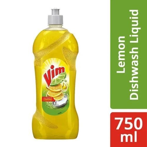 Packaging Size 750 Ml 99.9% Germ Cleaner Yellow Vim Lemon Dish Wash Liquid Kitchen