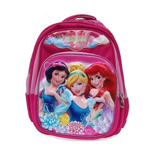 हल्का और आरामदायक और ले जाने में आसान टिकाऊ प्रिंटेड पिंक (गुलाबी) स्कूल बैग