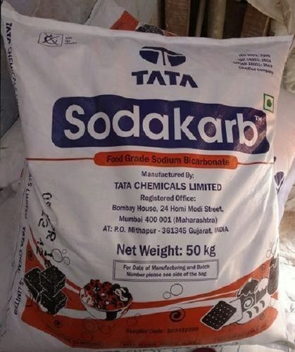 50 Kg का पैक हाइजीनिक रूप से पैक किया हुआ नॉन टॉक्सिक Tata Sodakarb बेकिंग सोडा पाउडर