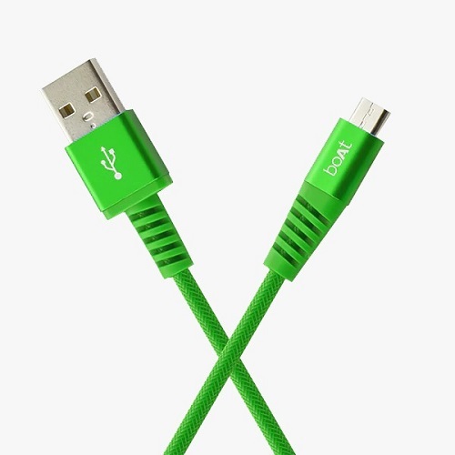 1.5 Meter Length Size Green Color Original Boat Rugged Usb V3 Data Cable Body Material: Pvc