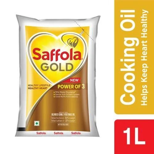 Common Packaging Size 1 Liter Saffola Gold Pro Healthy Lifestyle Edible Oil