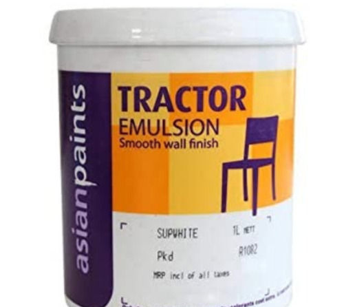 Liquid Water Based Smooth Finish Waterproof Asian Tractor Emulsion Paint  Application: Walls