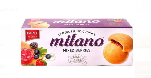 Fruity 6 Gram Protein Brown Color Round Shape Sweet And Delicious Milano Cherry Cookie 