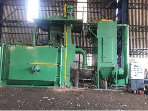 Green Painted Surface Electric Automictic Shot Peening Machine For Industrial 