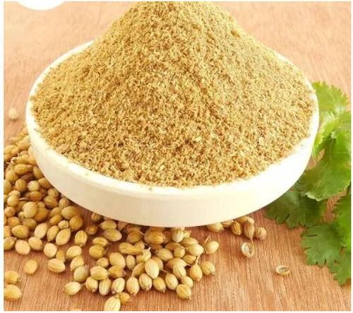 Brown Powder From Dried Organic And Natural Coriander Seed