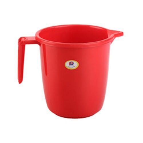 Comfortable Grip Bathroom Light Wight Unbreakable Strong And Durable Red Plain Plastic Mug