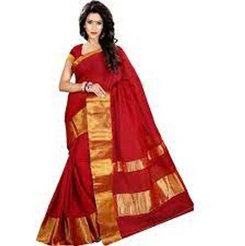 Extremely Comfortable To Wear Lightweight Fancy Women'S Cotton Saree