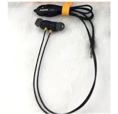 Length 1.5 Meter 3.5mm Black Pvc Coated Pin Stereo Sound Wired Earphone 