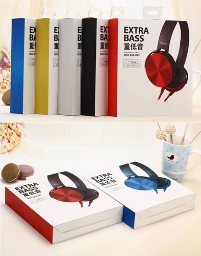 Multicolor Premium Quality Red And Blue Extra Bass Stereo Headphone - PVC Material, Lightweight Design , 8 Hours Battery Backup, 360 Degree Sound