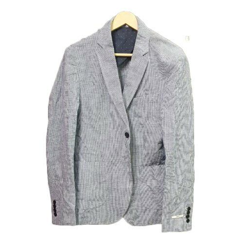 Perfect Fitting Single Button Closing Cotton Mena  S Grey Casual Blazer