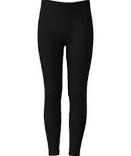 Breathable Plain Black Cotton Legging For Ladies