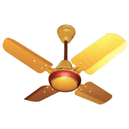 Yellow 4 Blade Wall Mound Adjustable Environment Friendly Metal Usha Ceiling Fans