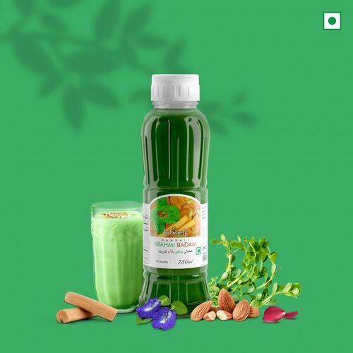 100% Pure Fresh Sweet Green Liquid Hitkary Sandali Brahmi Badam Sharbat For Summer Days 