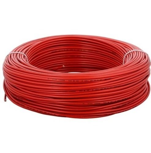 220V 6 Mm Wire Size 90 M Roll Length Copper Material Red Electric Wire Rated Voltage: 220 Volt (V)