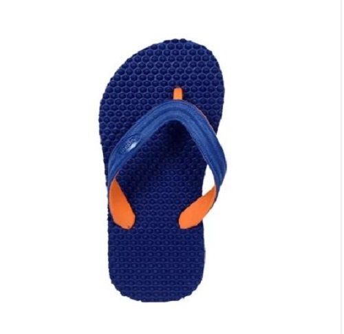 Rubber Blue And Orange Nylon Material Rupani Flip Flops Plan Men'S Slipper 