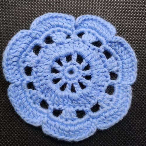 Green Blue Pure Cotton Embroidery Knitting Flowers Design Garment Appliques