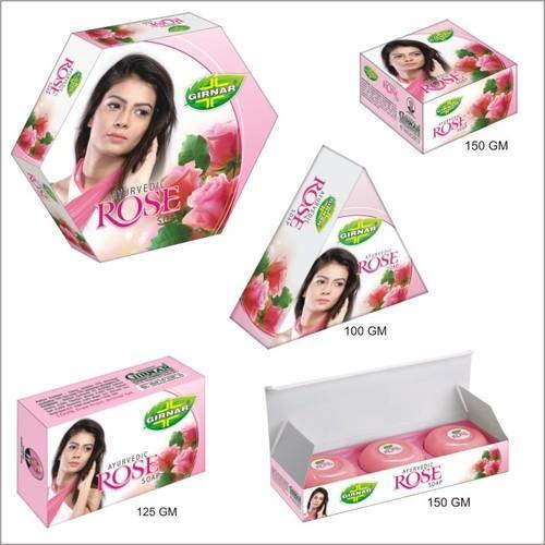 Girnar Natural And Medicated Herbal Pink Rose Soap