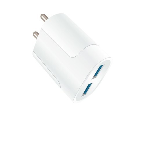 Light Weight Fast Charging And Easy To Use White Mobile Phone Charger - Plastic Body, Compact Size, White Color | Ultra-Portable Design, Universal Compatibility