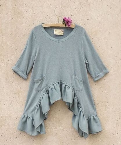 Plain V Neck Breathable And Cotton Casual Wear Fancy Ladies Top