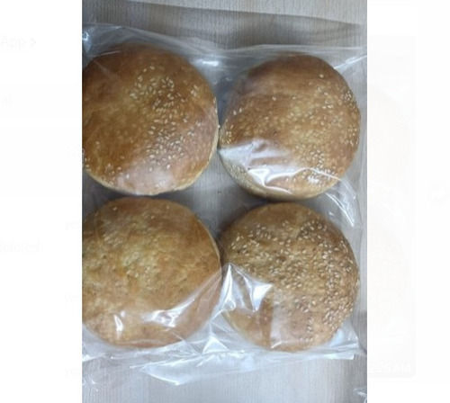 Round Shaped Brown 250 Gram Weight Pack Of 4 Pices Burger Buns 