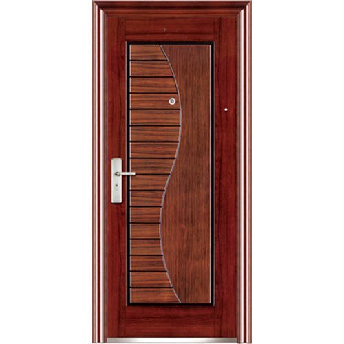Solid Wear Resistant Weather Proof Teak And Ac Dark Brown Designer Wooden Door
