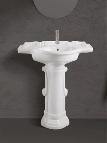 Wall Mounted Crack And Scratch Proof Long Durable Highly Efficient Pedestal Wash Basin