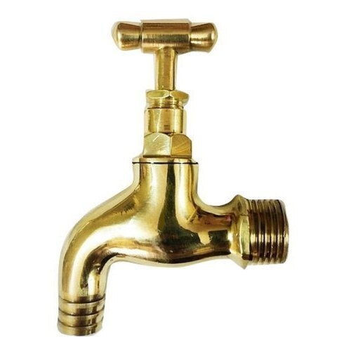 वॉल माउंटेड, उपयोग करने में आसान और अत्यधिक टिकाऊ गोल्डन ब्रास वाटर टैप