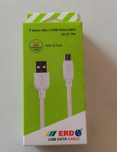  For Fast Charging, 1 Meter Length Erd White Usb Type C Data Cable Body Material: Plastic And Rubber