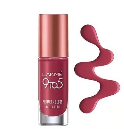 2.2 X 7.7 X 2.2 Cm Size Pink Gloss Finish Lakme 9 To Primer Plus Nail Paint  Ingredients: Chemical