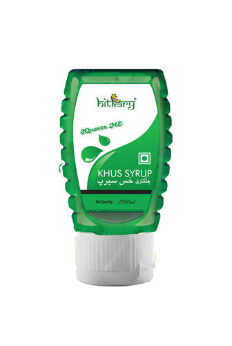 100% Pure Fresh Sweet Green Liquid Hitkary Khus Syrup Sharbat, Net Vol. 250ml