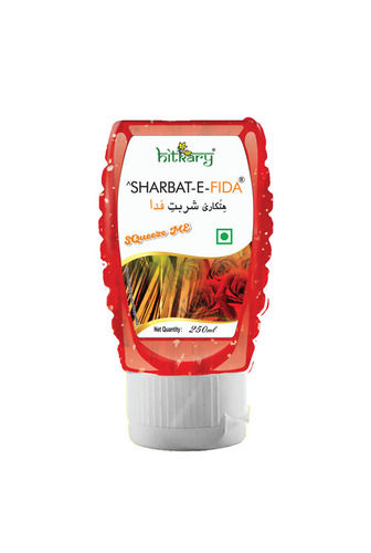 100% Pure Fresh Sweet Red Liquid Hitkary Sharbat-E-Fida, Net Vol. 250Ml Packaging: Glass Bottle